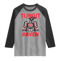 Tlingit Raven Totem Raglan Shirt Alaska Native Tribal Art Design