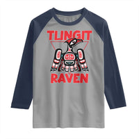 Tlingit Raven Totem Raglan Shirt Alaska Native Tribal Art Design