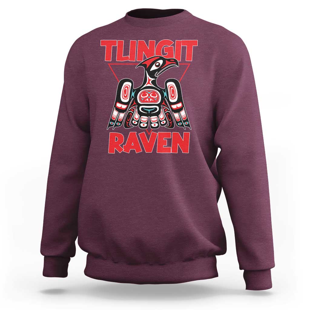 Tlingit Raven Totem Sweatshirt Alaska Native Tribal Art Design