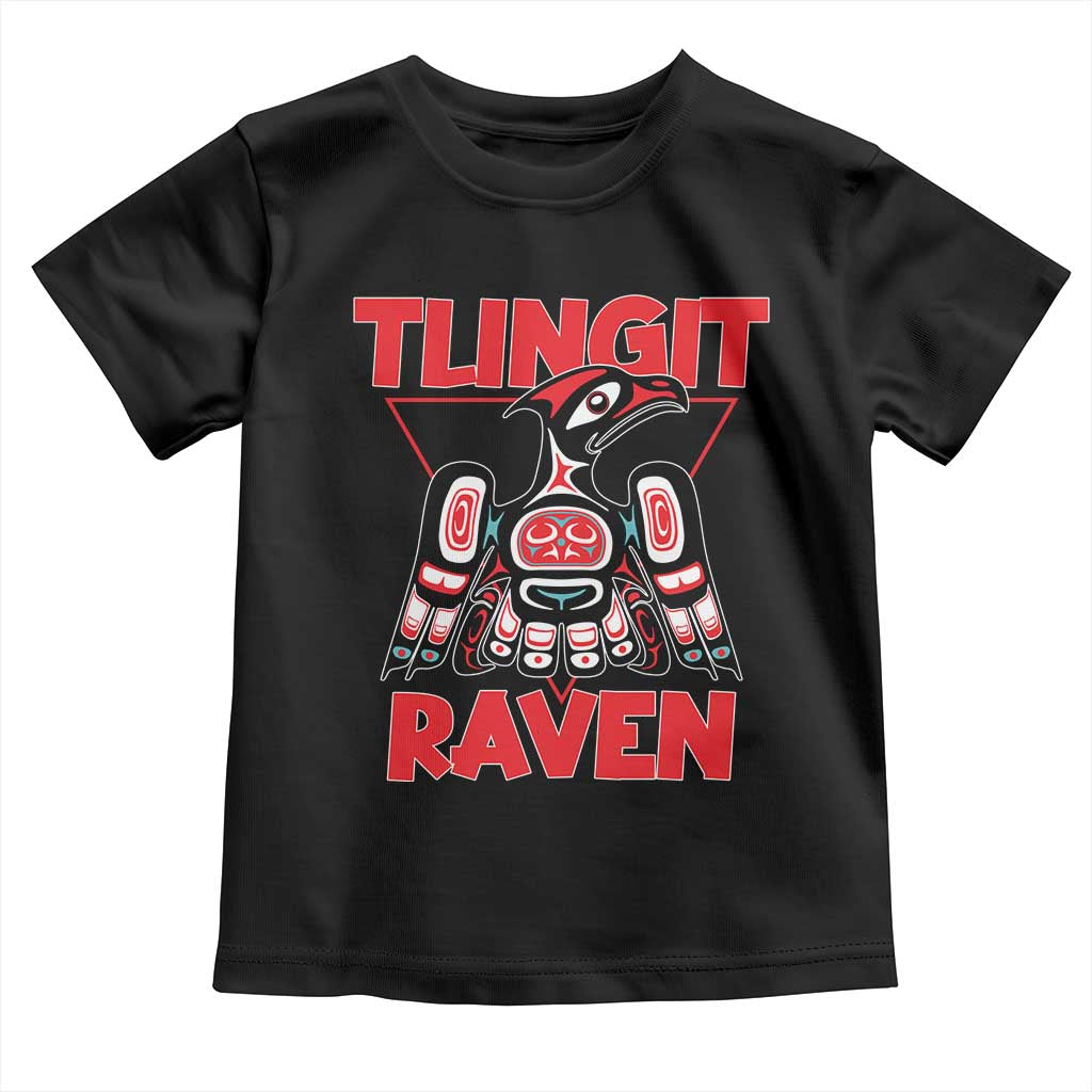 Tlingit Raven Totem Toddler T Shirt Alaska Native Tribal Art Design