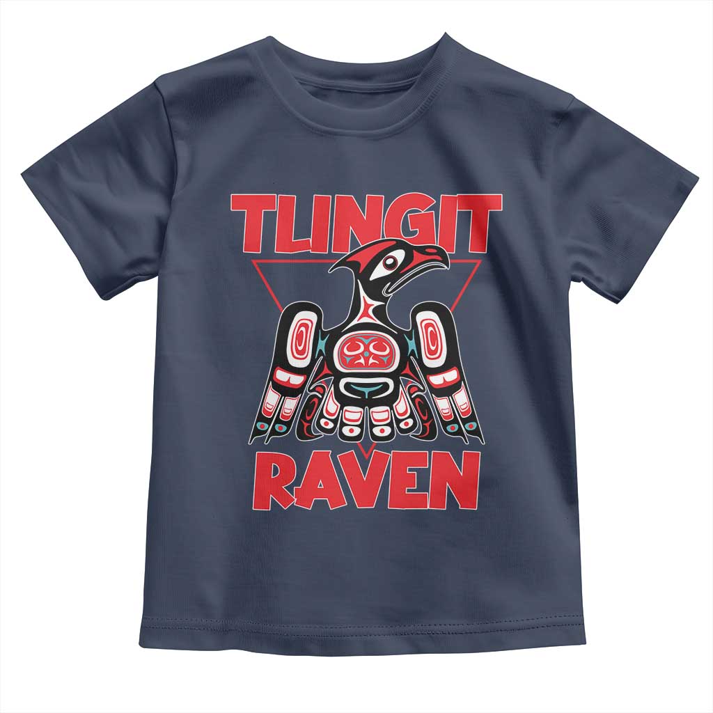 Tlingit Raven Totem Toddler T Shirt Alaska Native Tribal Art Design
