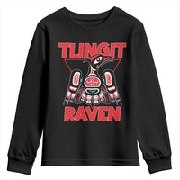 Tlingit Raven Totem Youth Sweatshirt Alaska Native Tribal Art Design