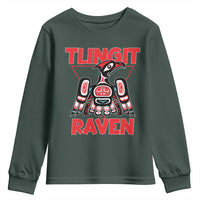 Tlingit Raven Totem Youth Sweatshirt Alaska Native Tribal Art Design
