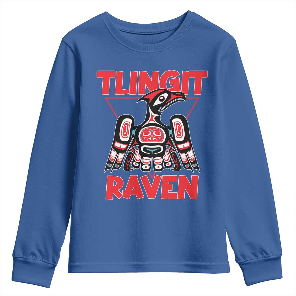 Tlingit Raven Totem Youth Sweatshirt Alaska Native Tribal Art Design