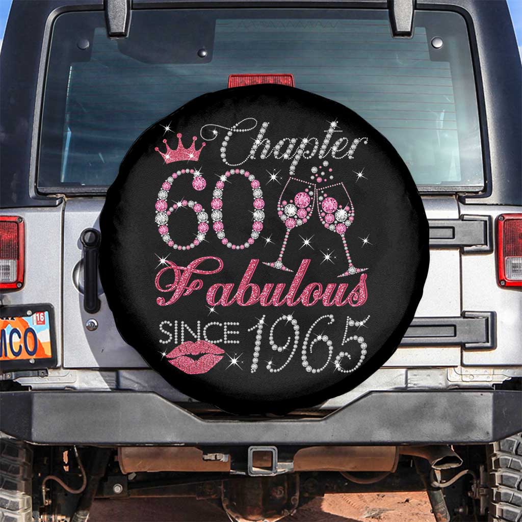 Chapter 60 Fabulous Spare Tire Cover Sparkle Since 1965 60Th Birthday Gift For Women