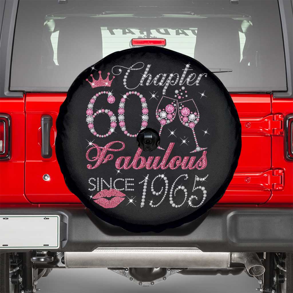 Chapter 60 Fabulous Spare Tire Cover Sparkle Since 1965 60Th Birthday Gift For Women