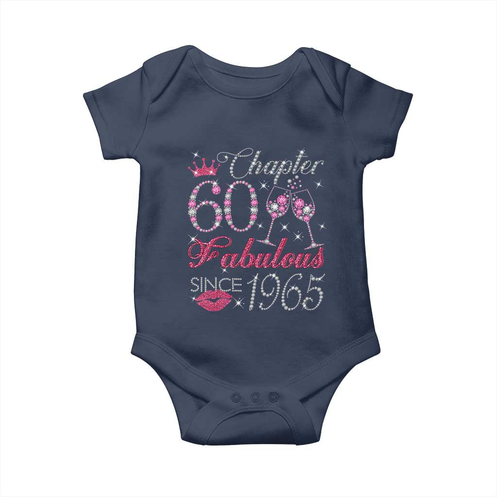 Chapter 60 Fabulous Baby Onesie Sparkle Since 1965 60Th Birthday Gift For Women