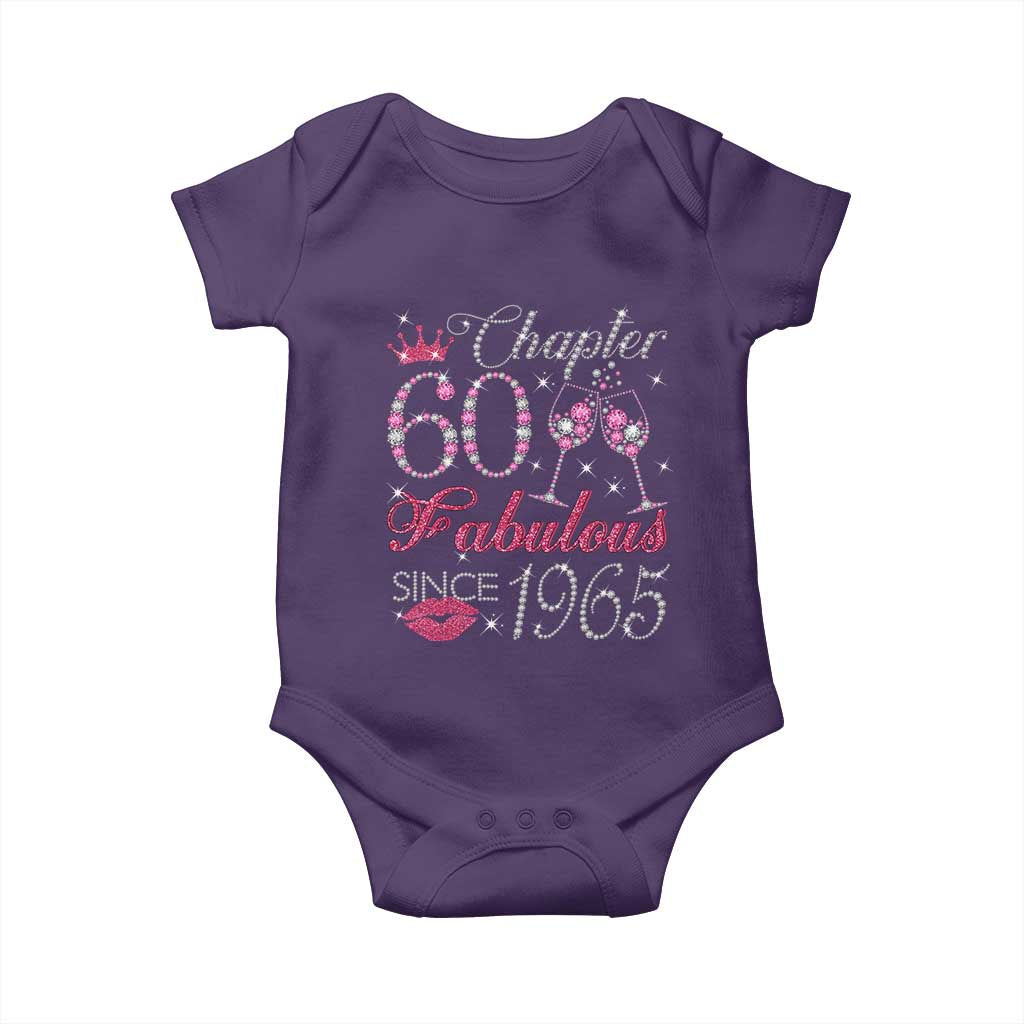 Chapter 60 Fabulous Baby Onesie Sparkle Since 1965 60Th Birthday Gift For Women