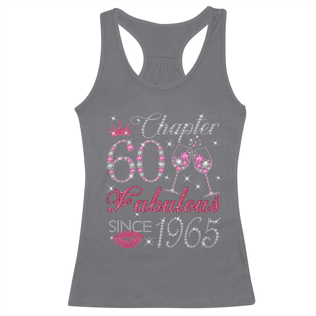 Chapter 60 Fabulous Racerback Tank Top Sparkle Since 1965 60Th Birthday Gift For Women