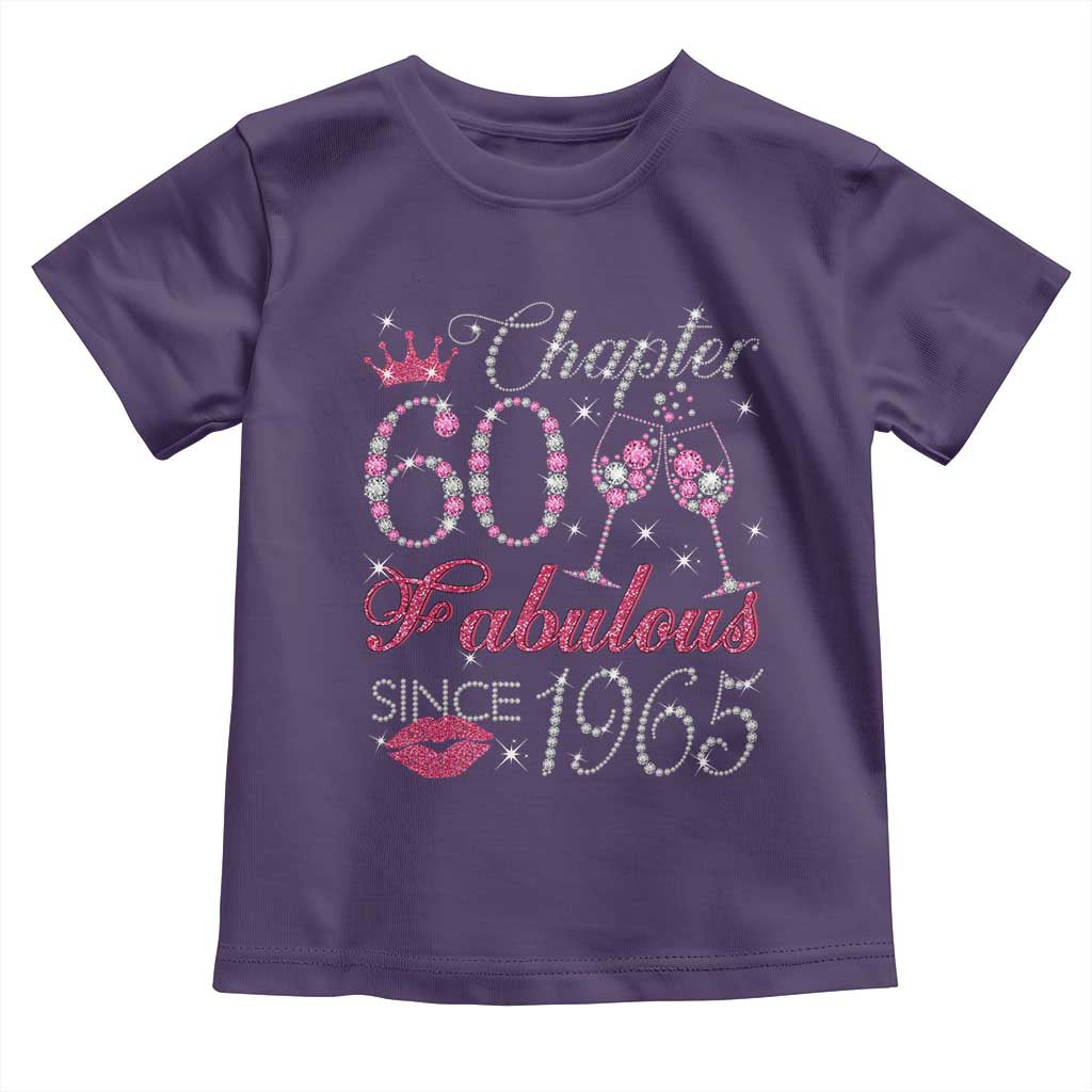 Chapter 60 Fabulous Toddler T Shirt Sparkle Since 1965 60Th Birthday Gift For Women