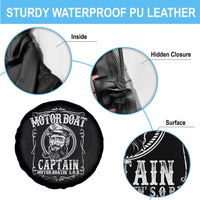 Motor Boat Captain Spare Tire Cover Funny Boating Pontoon Party Motor Boatin Lake Life