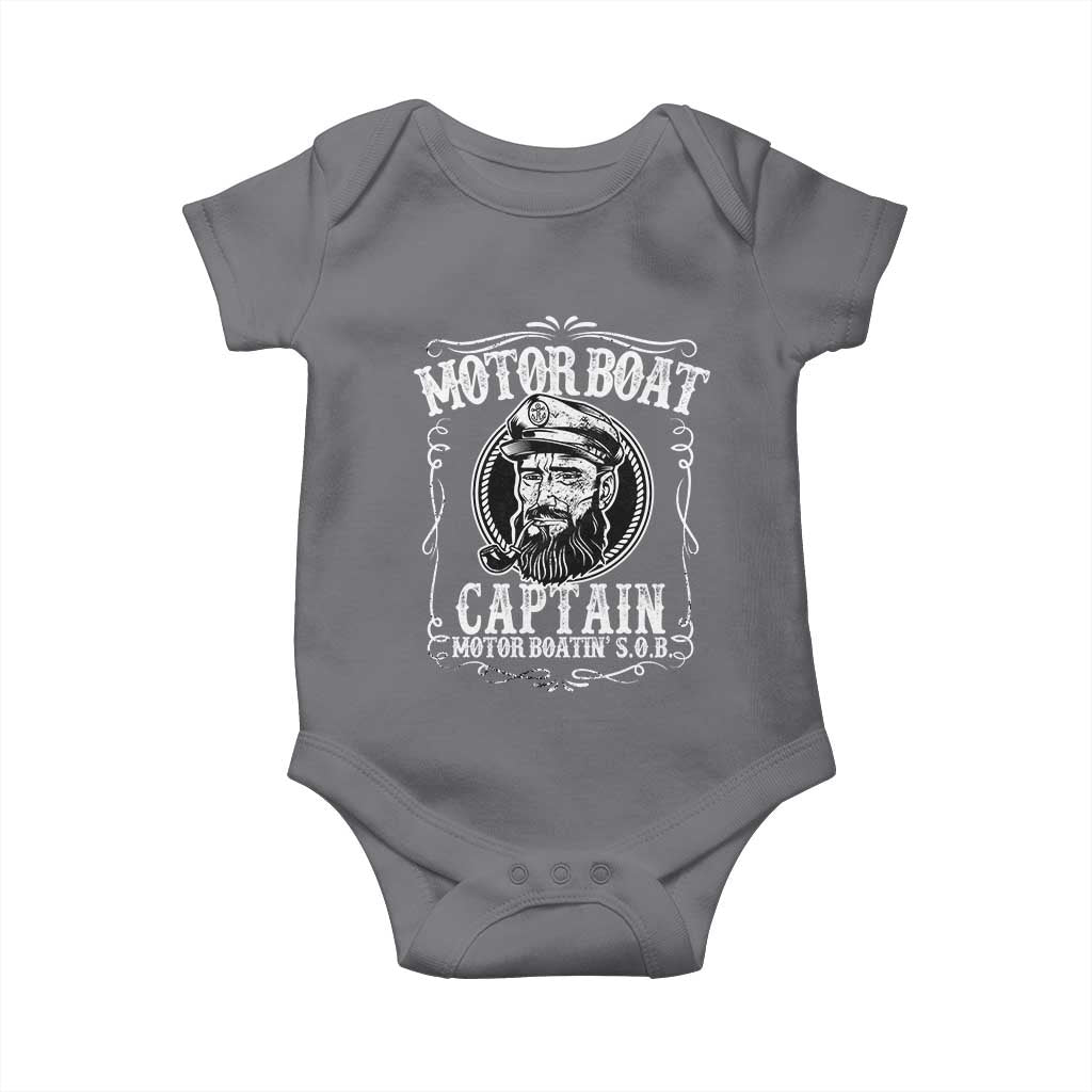 Motor Boat Captain Baby Onesie Funny Boating Pontoon Party Motor Boatin Lake Life
