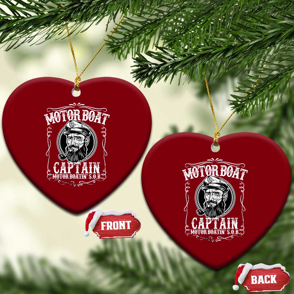 Motor Boat Captain Ceramic Ornament Funny Boating Pontoon Party Motor Boatin Lake Life - Wonder Print Shop