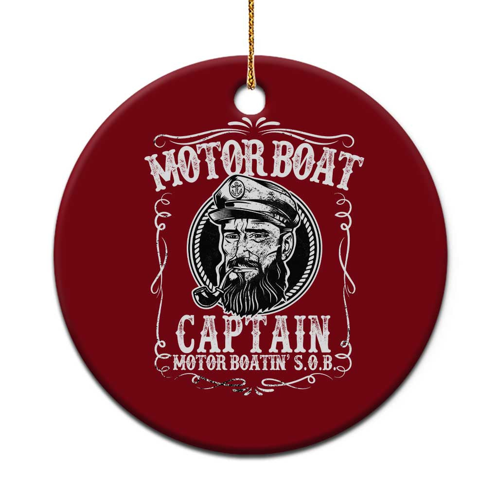 Motor Boat Captain Ceramic Ornament Funny Boating Pontoon Party Motor Boatin Lake Life - Wonder Print Shop