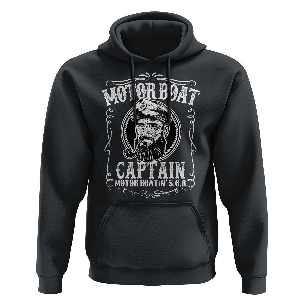 Motor Boat Captain Hoodie Funny Boating Pontoon Party Motor Boatin Lake Life