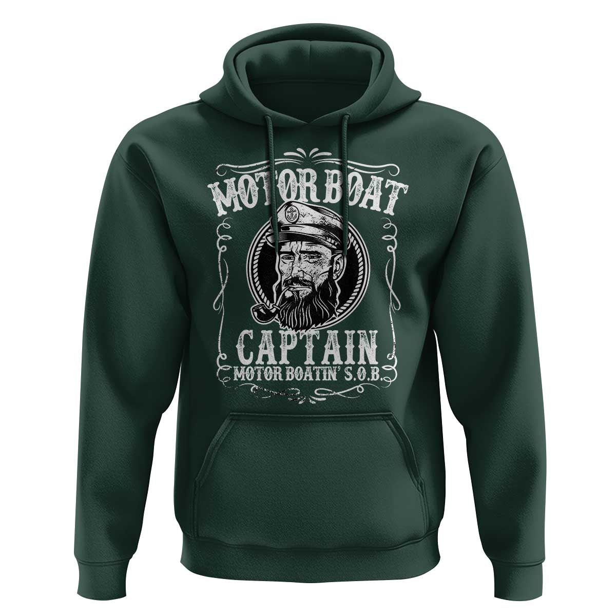 Motor Boat Captain Hoodie Funny Boating Pontoon Party Motor Boatin Lake Life