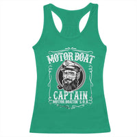 Motor Boat Captain Racerback Tank Top Funny Boating Pontoon Party Motor Boatin Lake Life TS02