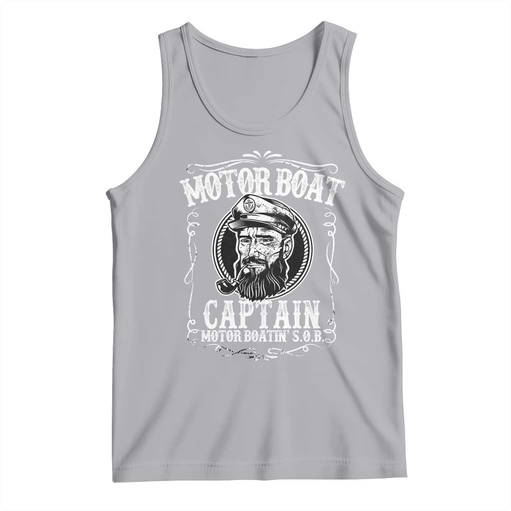 Motor Boat Captain Tank Top Funny Boating Pontoon Party Motor Boatin Lake Life