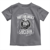 Motor Boat Captain Toddler T Shirt Funny Boating Pontoon Party Motor Boatin Lake Life