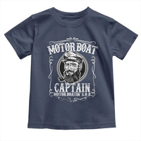 Motor Boat Captain Toddler T Shirt Funny Boating Pontoon Party Motor Boatin Lake Life