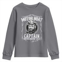 Motor Boat Captain Youth Sweatshirt Funny Boating Pontoon Party Motor Boatin Lake Life