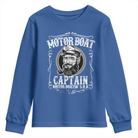 Motor Boat Captain Youth Sweatshirt Funny Boating Pontoon Party Motor Boatin Lake Life