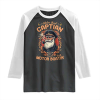 Funny Motor Boat Captain Raglan Shirt Pontoon SOB Motor Boating Vintage