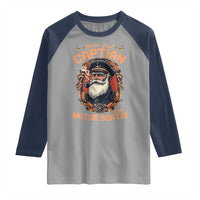Funny Motor Boat Captain Raglan Shirt Pontoon SOB Motor Boating Vintage