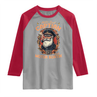 Funny Motor Boat Captain Raglan Shirt Pontoon SOB Motor Boating Vintage