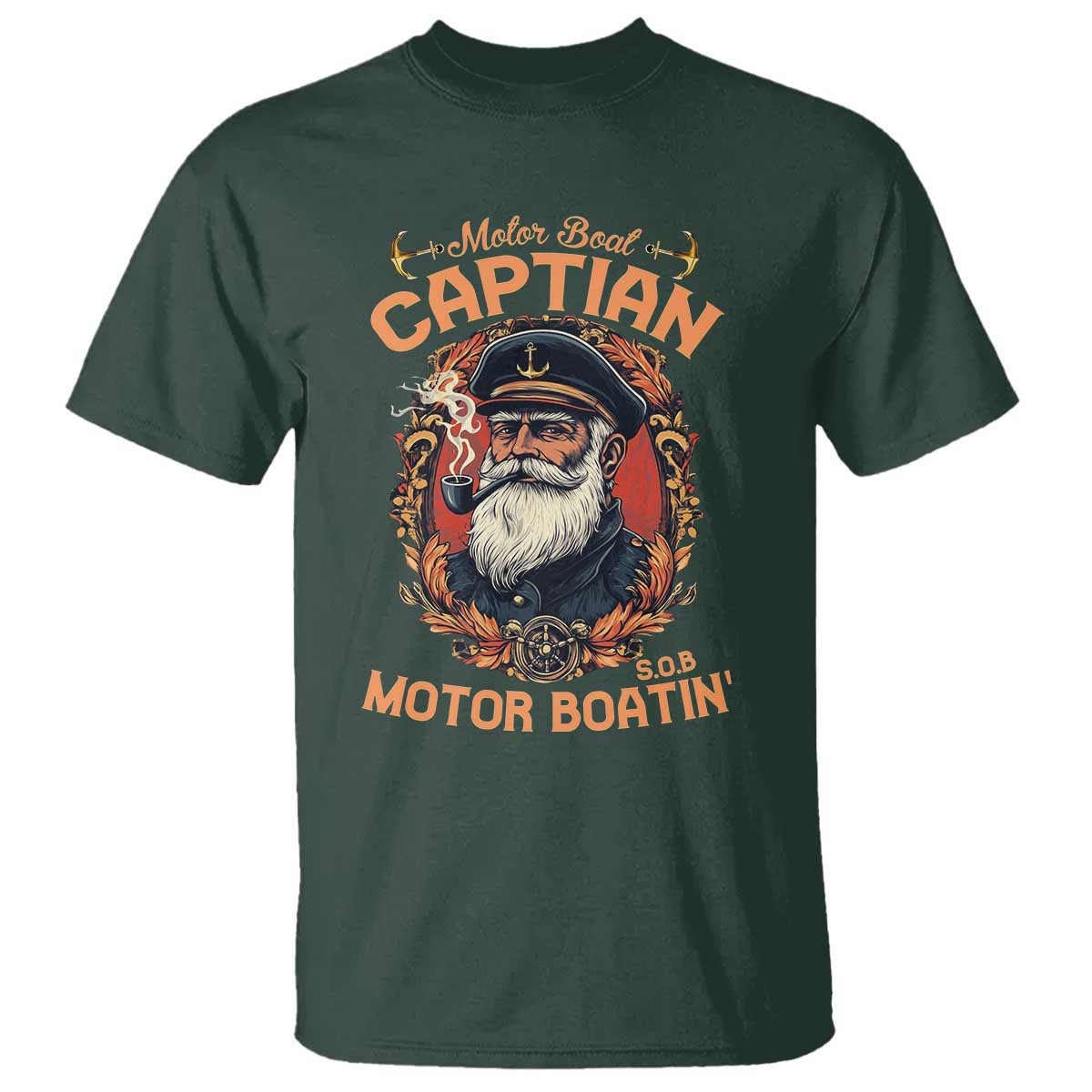 Funny Motor Boat Captain T Shirt Pontoon SOB Motor Boating Vintage