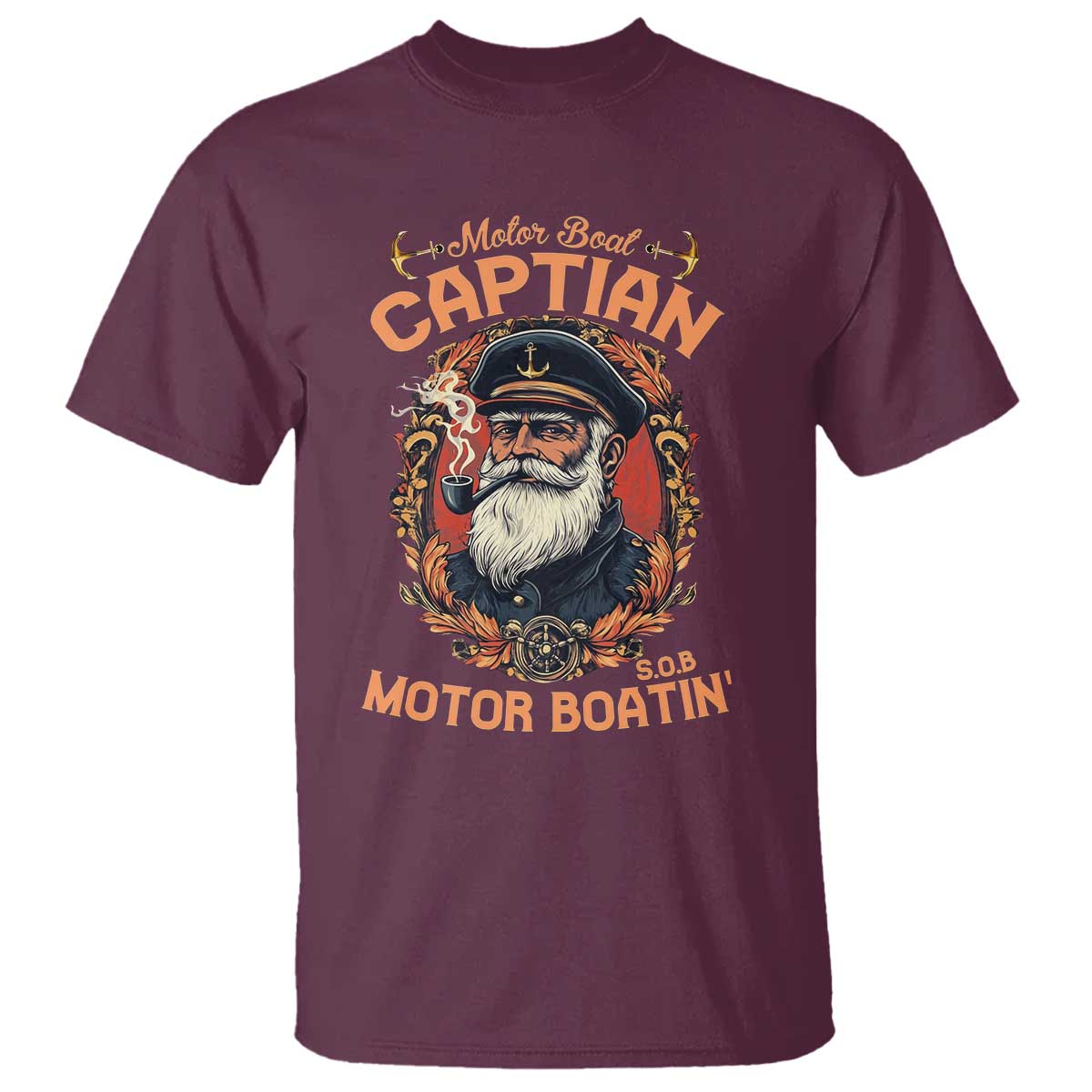 Funny Motor Boat Captain T Shirt Pontoon SOB Motor Boating Vintage