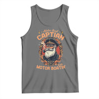 Funny Motor Boat Captain Tank Top Pontoon SOB Motor Boating Vintage