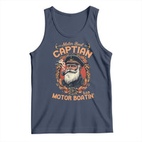 Funny Motor Boat Captain Tank Top Pontoon SOB Motor Boating Vintage
