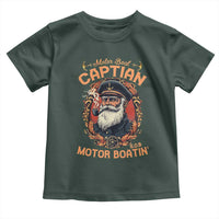 Funny Motor Boat Captain Toddler T Shirt Pontoon SOB Motor Boating Vintage