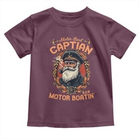 Funny Motor Boat Captain Toddler T Shirt Pontoon SOB Motor Boating Vintage