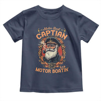 Funny Motor Boat Captain Toddler T Shirt Pontoon SOB Motor Boating Vintage