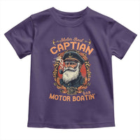 Funny Motor Boat Captain Toddler T Shirt Pontoon SOB Motor Boating Vintage