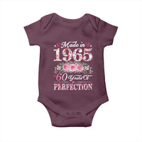 Happy 60th Birthday Floral T Shirt Made In 1965 60 Years of Perfection TS02