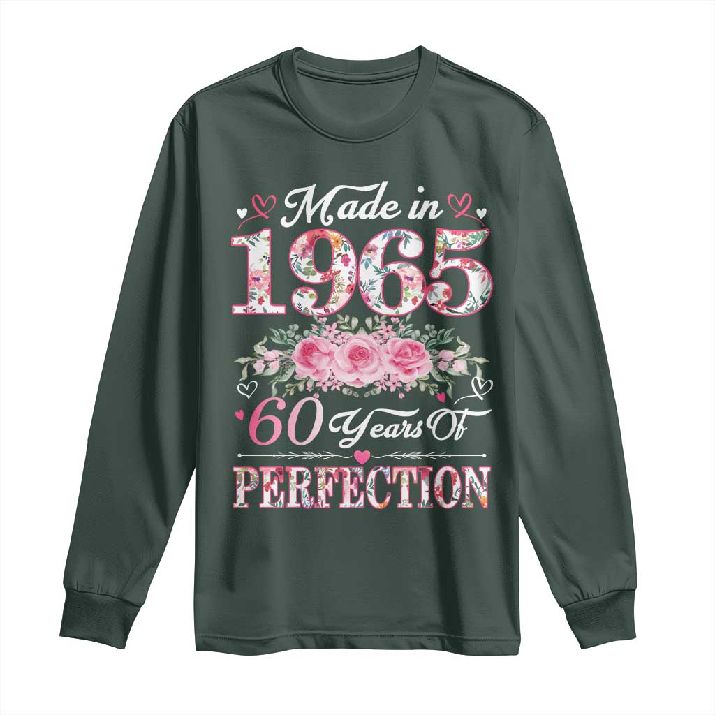 Happy 60th Birthday Floral Sweatshirt Made In 1965 60 Years of Perfection TS02