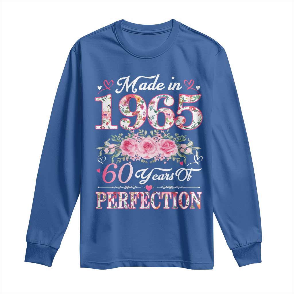 Happy 60th Birthday Floral Sweatshirt Made In 1965 60 Years of Perfection TS02