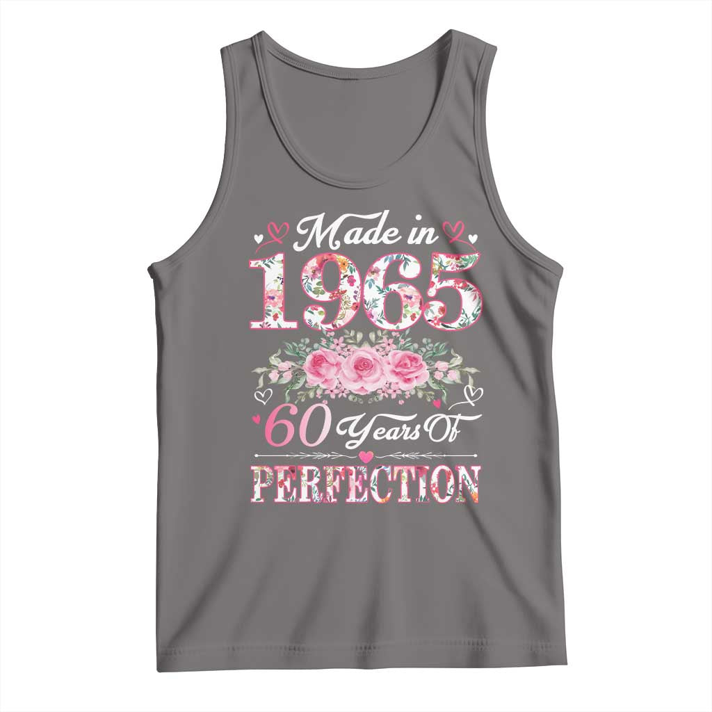 Happy 60th Birthday Floral Tank Top Made In 1965 60 Years of Perfection TS02
