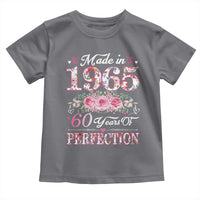 Happy 60th Birthday Floral Toddler T Shirt Made In 1965 60 Years of Perfection TS02