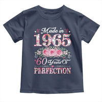 Happy 60th Birthday Floral Toddler T Shirt Made In 1965 60 Years of Perfection TS02