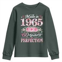 Happy 60th Birthday Floral Youth Sweatshirt Made In 1965 60 Years of Perfection TS02