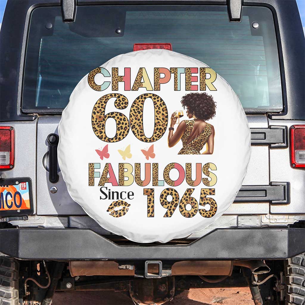 Chapter 60 Fabulous Leopard Spare Tire Cover Since 1965 60Th Birthday Gift For Women