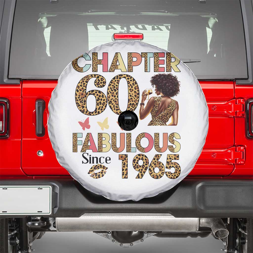 Chapter 60 Fabulous Leopard Spare Tire Cover Since 1965 60Th Birthday Gift For Women