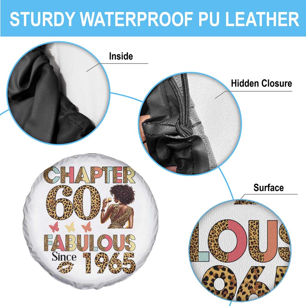 Chapter 60 Fabulous Leopard Spare Tire Cover Since 1965 60Th Birthday Gift For Women