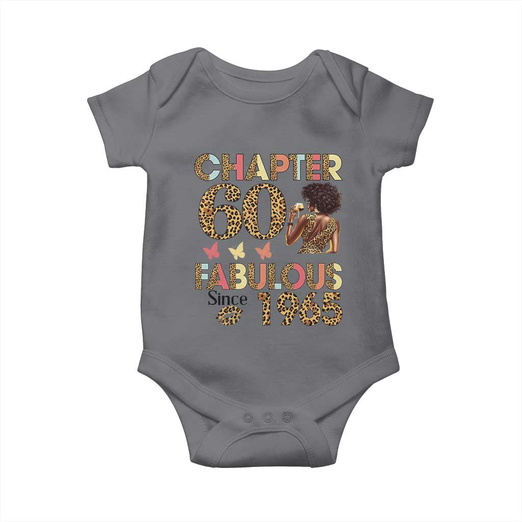 Chapter 60 Fabulous Leopard Baby Onesie Since 1965 60Th Birthday Gift For Women