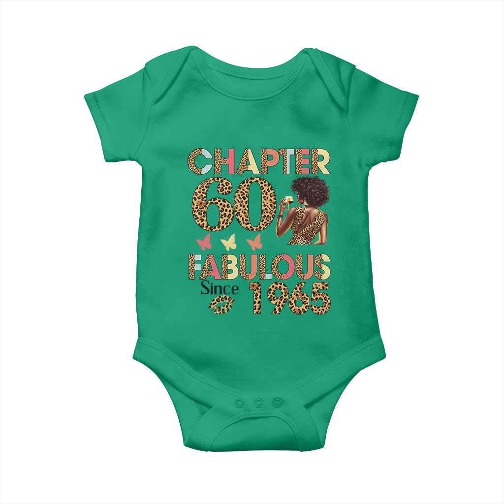 Chapter 60 Fabulous Leopard Baby Onesie Since 1965 60Th Birthday Gift For Women