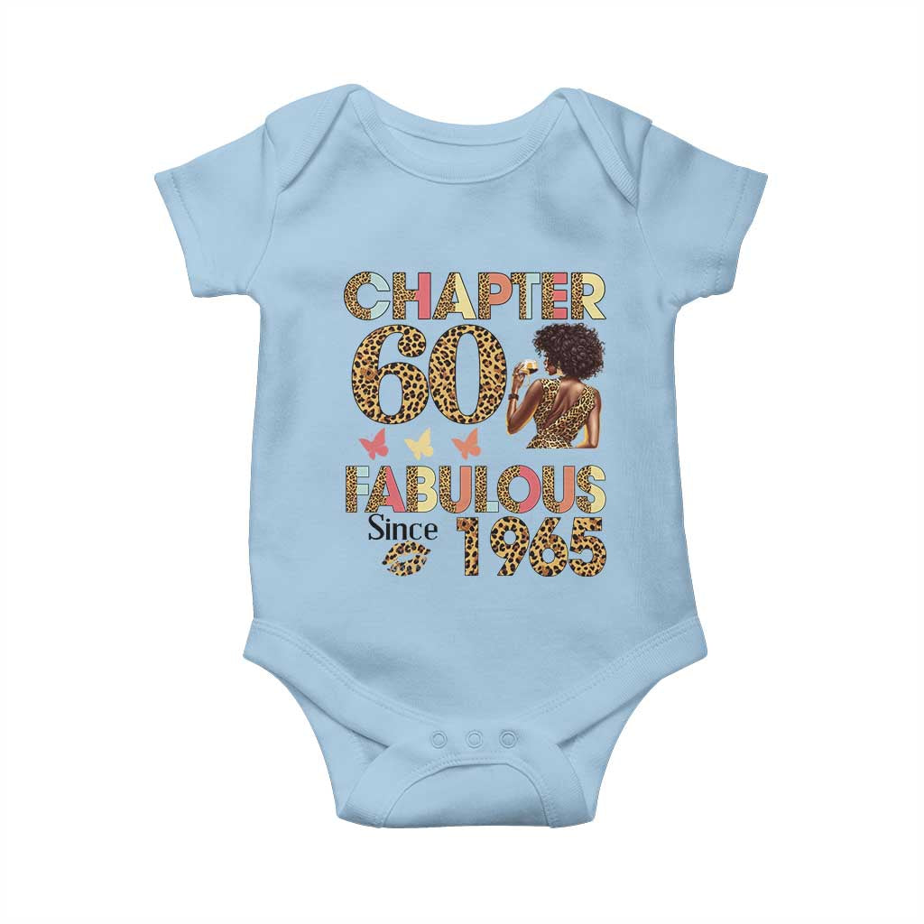 Chapter 60 Fabulous Leopard Baby Onesie Since 1965 60Th Birthday Gift For Women